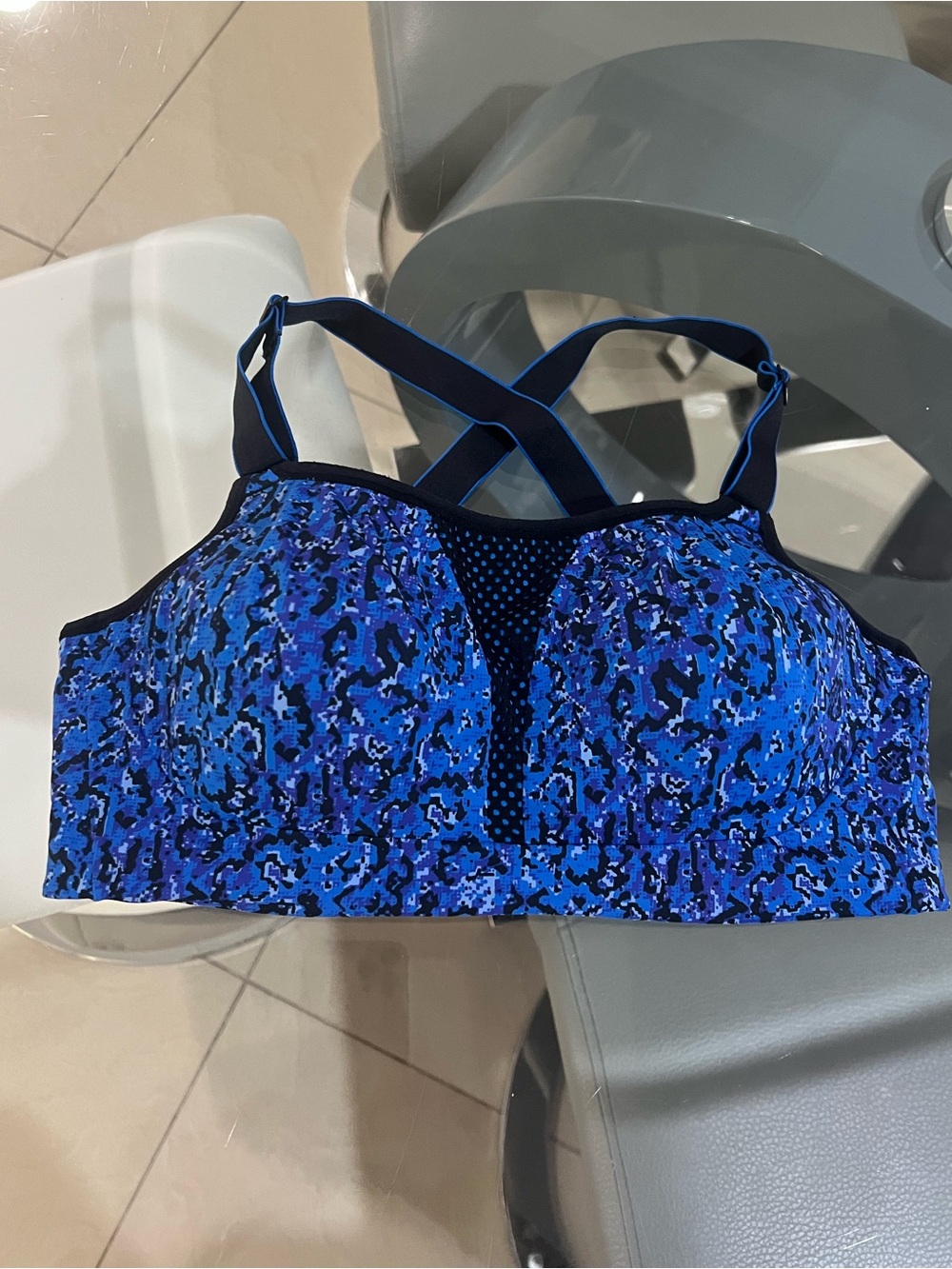 Maidenform Blue Print women’s Sports Bra size 34D